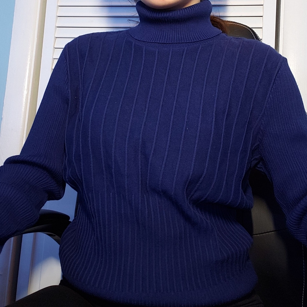 ALFANI Dark Blue Turtleneck